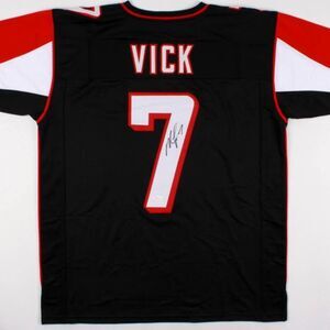 Michael Vick autographed  Falcons Jersey (JSA COA) #7 Black throw back custom